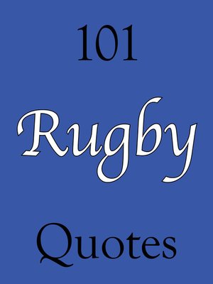 cover image of 101 Rugby Quotes